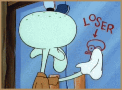 loser wiping the walls